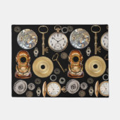 Steampunk-Objekte Gears Pocket Uhr Skeletttasten Fußmatte (Vorderseite)