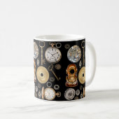 Steampunk-Objekte Gears Pocket Uhr Skeletttasten Kaffeetasse (VorderseiteRechts)
