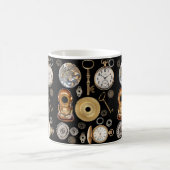 Steampunk-Objekte Gears Pocket Uhr Skeletttasten Kaffeetasse (Mittel)