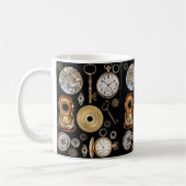 Steampunk-Objekte Gears Pocket Uhr Skeletttasten Kaffeetasse (Links)