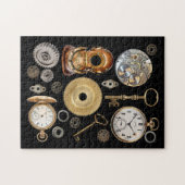 Steampunk-Objekte Gears Pocket Uhr Skeletttasten Puzzle (Horizontal)
