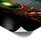 Steampunk Ocean-Liner Blätter Dock Poster (Ecke)