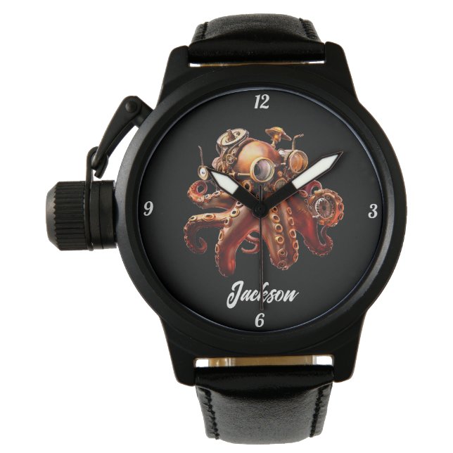 Steampunk Octopus Armbanduhr (Vorderseite)