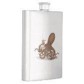Steampunk Octopus Holding Flask Science Chemie Flachmann (Rechts)