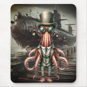 Steampunk Octopus Mousepad