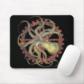 Steampunk Octopus & Rusty Uhrwerk Gear Mousepad (Mit Mouse)