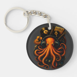 "Steampunk Octopus Schlüsselanhänger - Vintager Na
