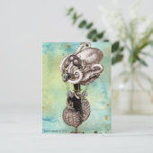 Steampunk Octopus Seacraft Postkarte (Stehend Vorderseite)