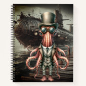 Steampunk Octopus Spiral Notebook Notizblock (Vorderseite)