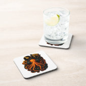 "Steampunk Octopus Sticker - Music Fantasy Vinyl D Getränkeuntersetzer (Rechte Seite)