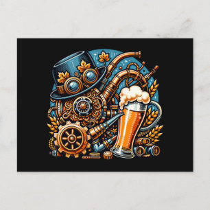 Steampunk Oktoberfest Postkarte