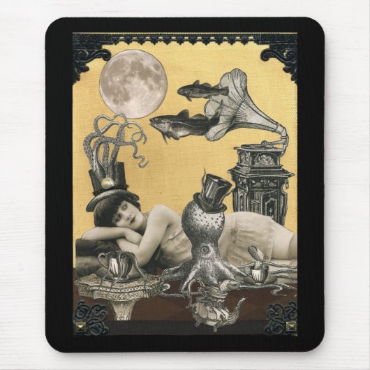 Steampunk-Oktopus-Mauspad Mousepad (Vorne)