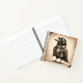 Steampunk Old Crow Foto Spiral Notebook Notizblock (Innenseite)