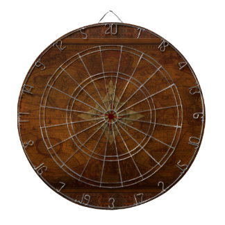 Steampunk Old World Map & Compass Rose Design Dartscheibe