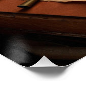 Steampunk Olde Worlde Map and Desk Poster (Ecke)