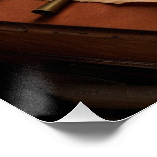 Steampunk Olde Worlde Map and Desk Poster (Ecke)