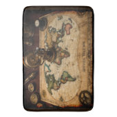Steampunk Olde Worlde Map Badematte (Vorderseite Vertikal)