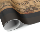 Steampunk Olde Worlde Map Geschenkpapier (Rolleneckpunkt)