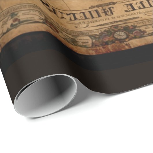 Steampunk Olde Worlde Map Geschenkpapier (Rolleneckpunkt)