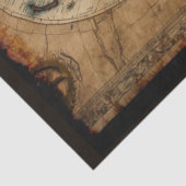 Steampunk Olde Worlde Map Seidenpapier (Ausschnitt)
