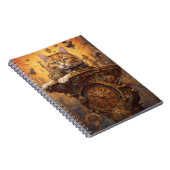 STEAMPUNK ORANK TABBY CAT NOTIZBLOCK (Rechte Seite)