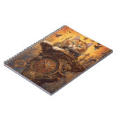 STEAMPUNK ORANK TABBY CAT NOTIZBLOCK (Linke Seite)