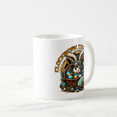 Steampunk-Osterhase Kaffeetasse (VorderseiteRechts)