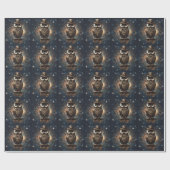 Steampunk Owl Geschenkpapier (Flach)
