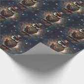 Steampunk Owl Geschenkpapier (Ecke)