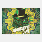 Steampunk Owl Geschenkpapier Set (Vorderseite)