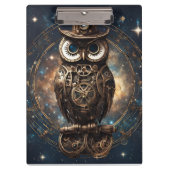 Steampunk Owl Klemmbrett (Vorderseite)