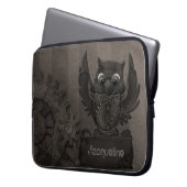 Steampunk Owl Laptop Sleeve (Vorderseite Links)