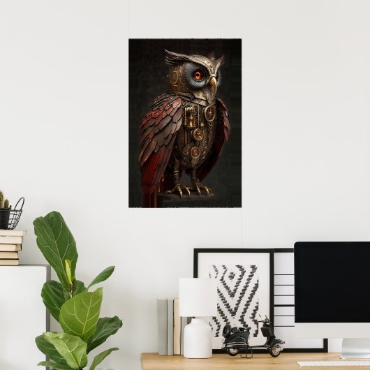 Steampunk Owl Poster (Heimbüro)