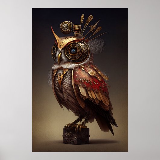 Steampunk Owl Poster (Vorne)