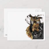 Steampunk Owl Postkarte (Vorne/Hinten)
