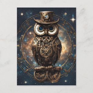 Steampunk Owl Postkarte