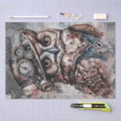 Steampunk Owl Seidenpapier (Handwerk)
