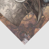 Steampunk Owl Seidenpapier (Detail)