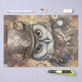 Steampunk Owl Seidenpapier (Handwerk)