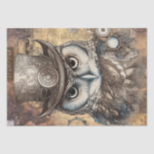 Steampunk Owl Seidenpapier (Vorderseite)
