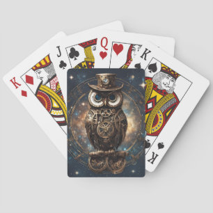 Steampunk Owl Spielkarten