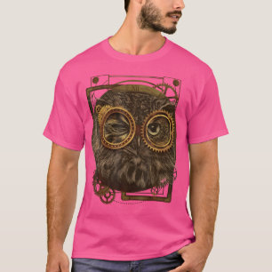 Steampunk Owl Viktorianisch Art Mechanischer Steam T-Shirt