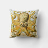 Steampunk Painted Nautical Octopus Kraken Tintenfi Kissen (Rückseite)