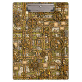 Steampunk-Panel - Gänge und Rohre - Messing Klemmbrett (Vorderseite)