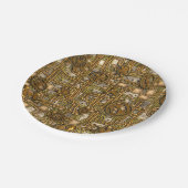 Steampunk-Panel - Gänge und Rohre - Messing Pappteller (Schrägansicht)