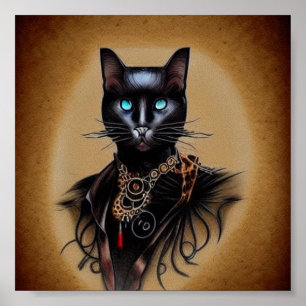 Steampunk-Panther Poster