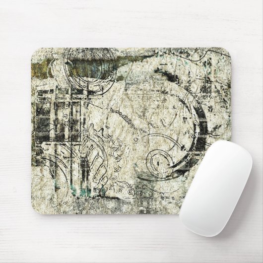 steampunk Papiercollage Mousepad (Mit Mouse)