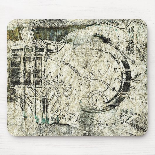 steampunk Papiercollage Mousepad (Vorne)