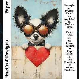 Steampunk Papillon Dog, Red Heart CQ3 Handwerkspap