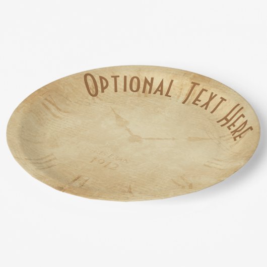 Steampunk Pappteller (Schrägansicht)